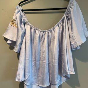 Silk off shoulder top